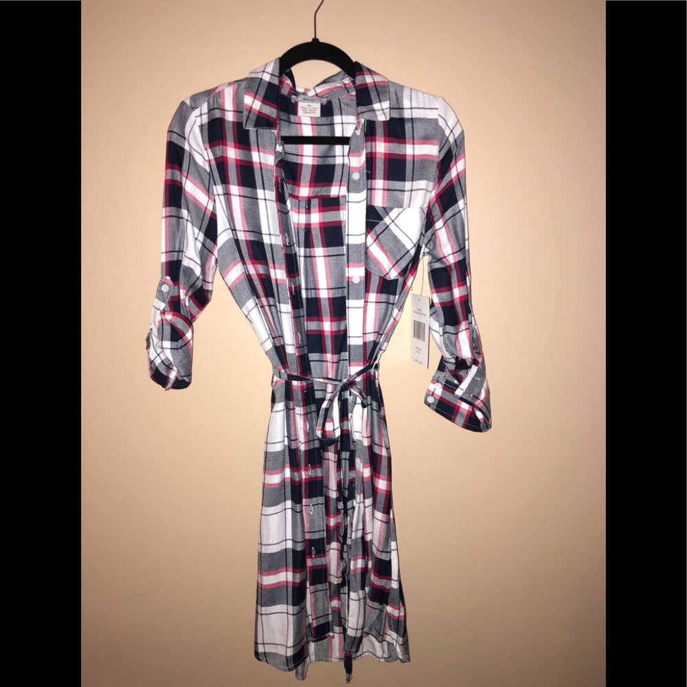 BLL NYC Button belted long shirt or dress!